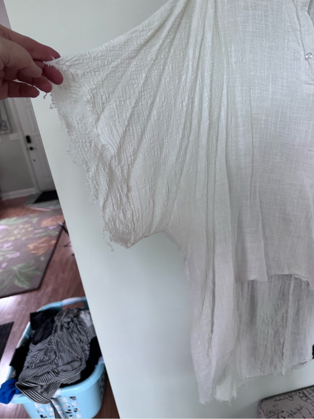 MISSLOOK White Gauze Tunic Top - Picture 2 of 6